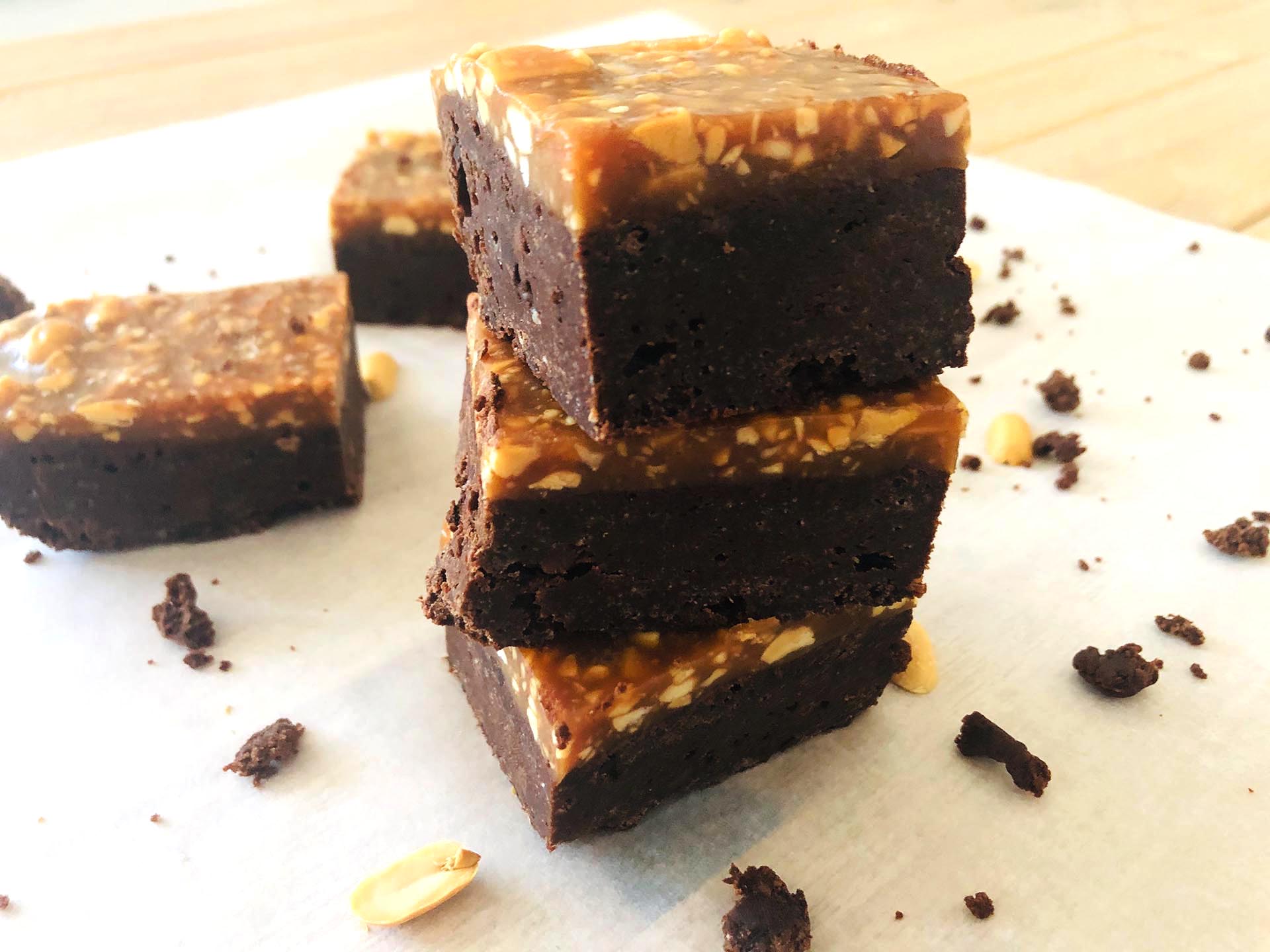 Fundgy_Brownies_with_Salted_Caramel_and_Peanuts_Stacked_Brownie_Pieces.jpg