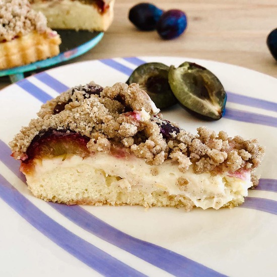 Plum Crumb Cream Cheese Cake