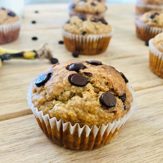 Healthy Banana, Peanut Butter Muffins