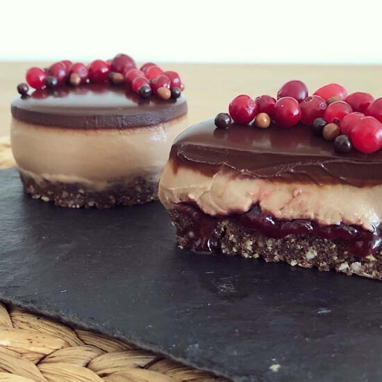 Double Chocolate and Mixed Berry Jam Cake