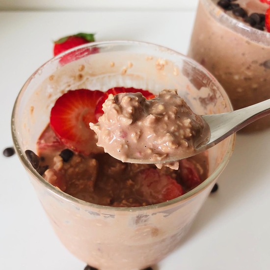 Overnight Strawberry - Chocolate Oats